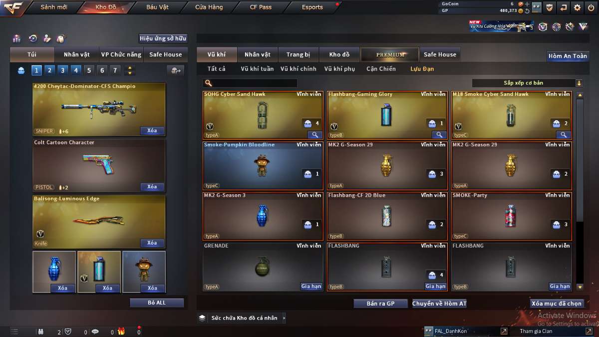 shop acc cf uy tin gia re